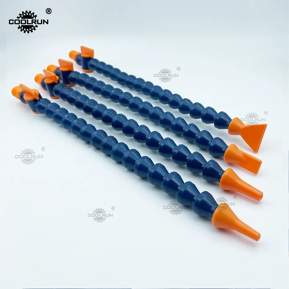 1/4'' Male Thread 200mm~500mm POM Plastic Machine Tool Cooling Pipes Plastic Flexible Water Oil Coolant Pipe Hose