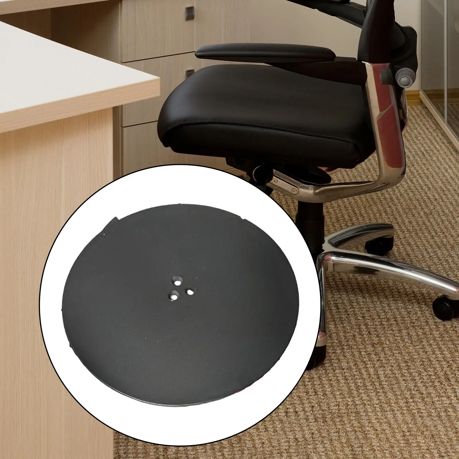 Premium Chair Base Bar Stool Disc Iron Round Plate 350mm Replaces Old Bottom for Office Computer Chair Accessories