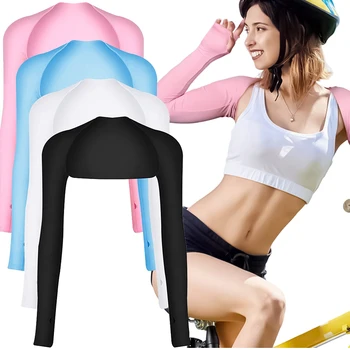 Ultra dünne Schal Arm Ärmel Eis Seide lange Arm abdeckung Handschuhe atmungsaktive Sonnenschutz Sonnenschutz Handschutz Outdoor Sport hülle