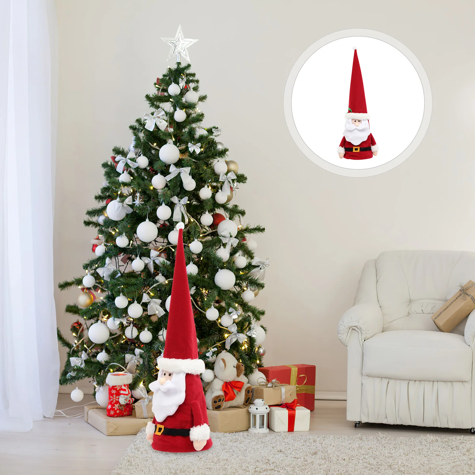 

1pc Christmas Topper Ornament Xmas Treetop Decor Party Festival Adornment Holiday Tree Topper Xmas Tree Decor Treetop Adornment