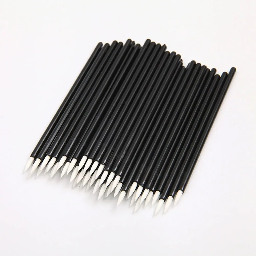 30Pcs Disposable Eyeliner Eyebrow Lip Brushes White Head Applicator With Angled Blade Brow Brush Makeup Tool Set view 2