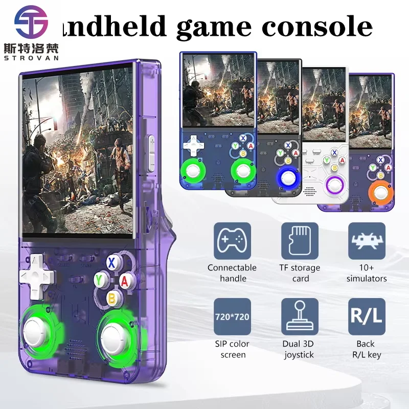 

R36 Ultra Handheld Game Console Wifi 64GB Linux RGB Light Joystick Classic Retro Video Gaming Player R36S Console