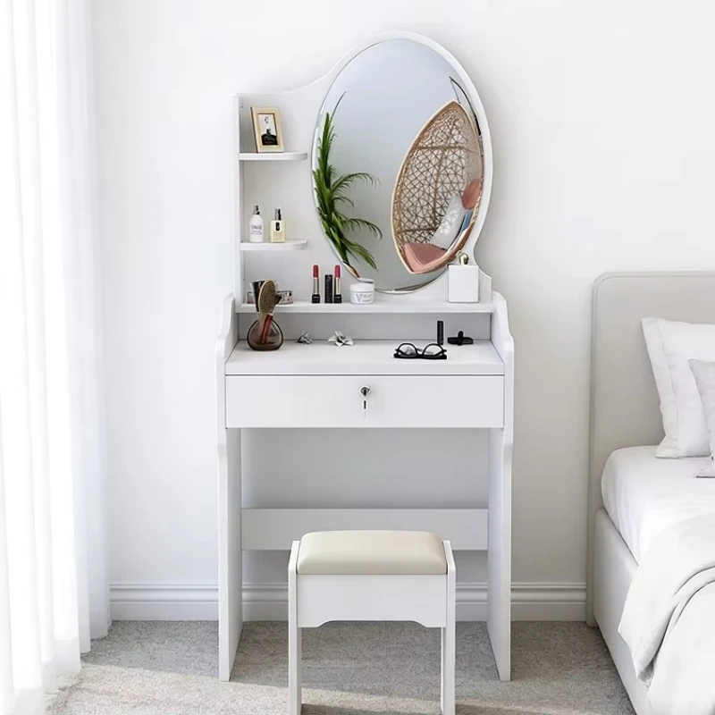 Internet popular LED light with dressing table, fashion dressing table, storage dressing table with lock, teen girl bedroom