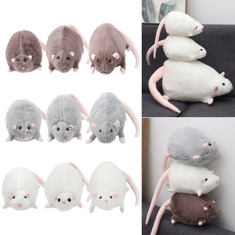 

Creative 30/45/90cm Mouse Doll Plush Oversized Flower Branch Rat Doll Cartoon Soft Animal Figure Kids Gift Birthday