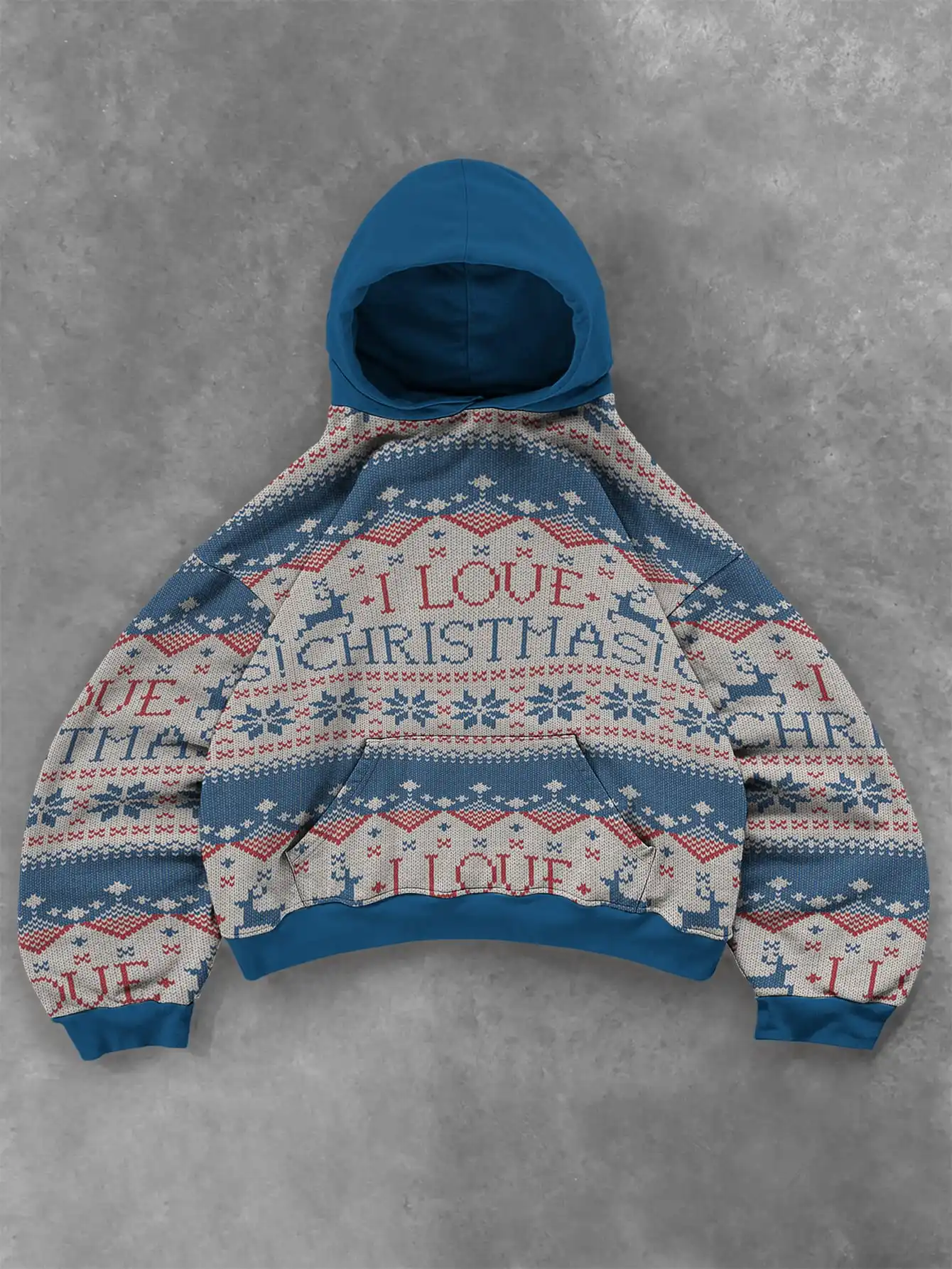 

Snowman Men's Little Fox Pattern Hoodie Fashion Fun 3D Printed Pullover Hoodie Men's Christmas Holiday Hoodie