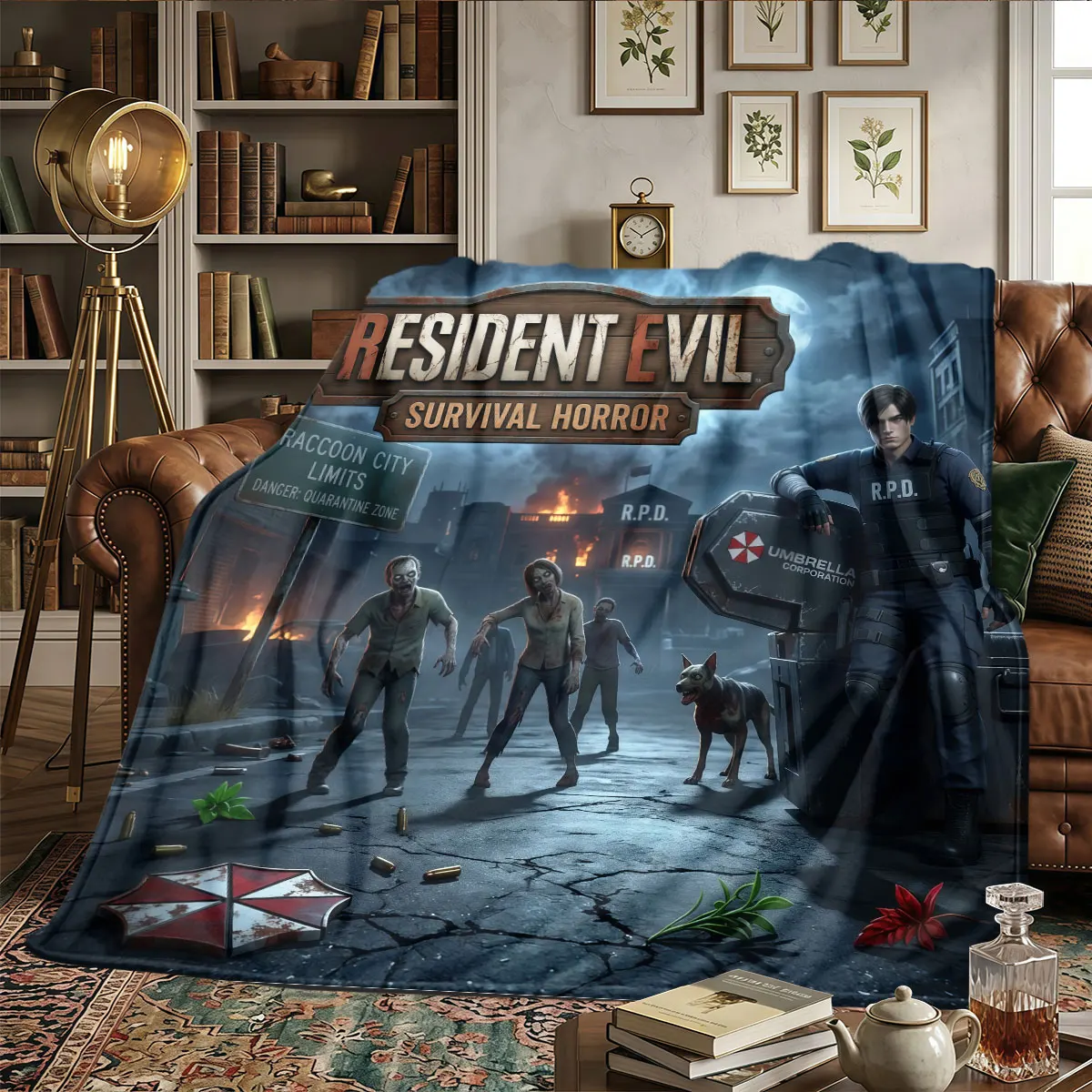 Resident Evil Patterns Home Blanket Suitable For All Seasons for Sofas Home Decor Warmth and Comfort Christmas Gifts -HE77