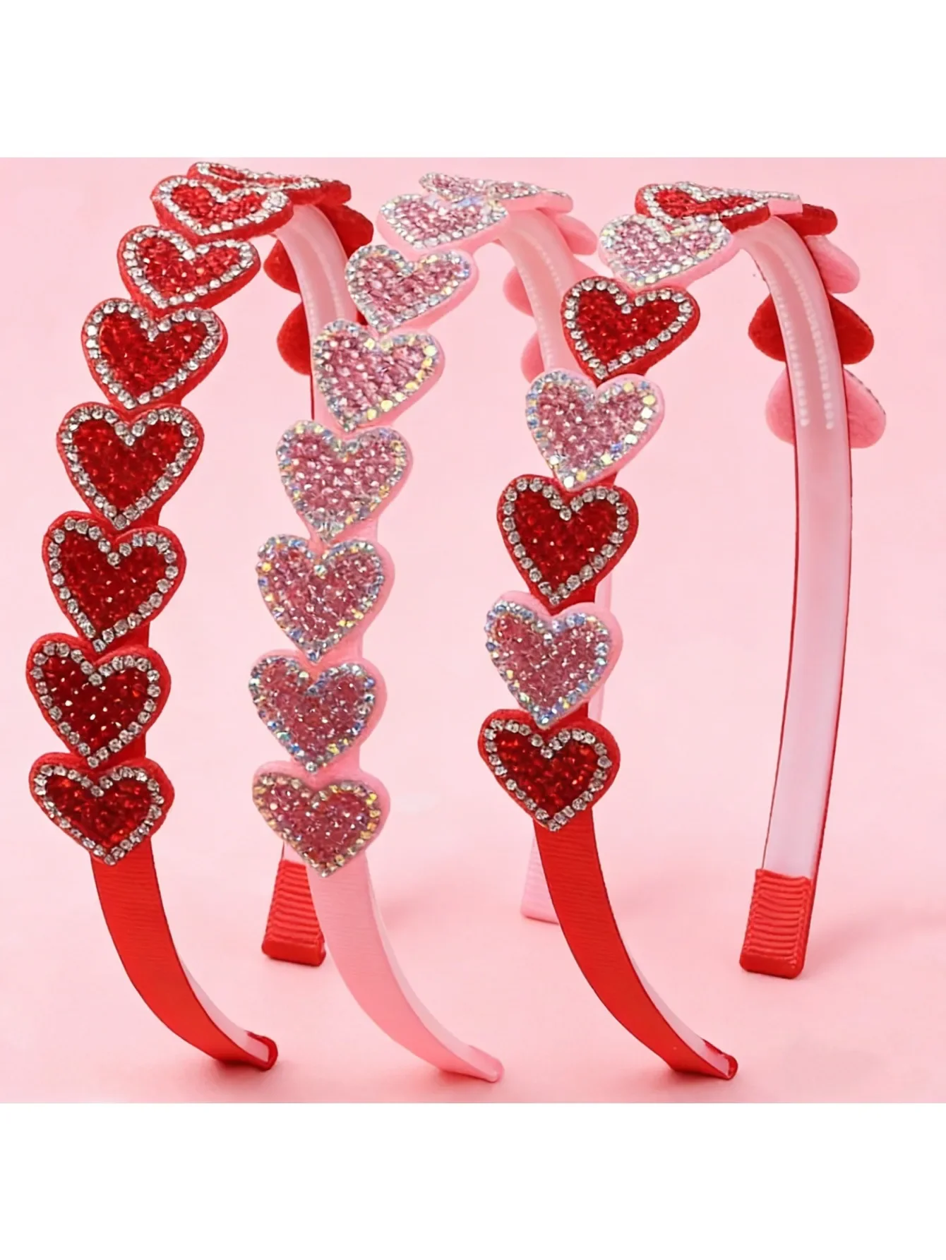 

New Valentine's Day Rhinestone Love Headband Sweet Heart Headband Valentine's Day Bundle Headband Party Dress Up Headwear