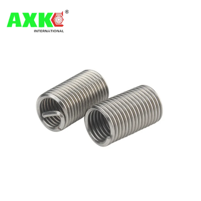 100pcs M8*1.25*1d Wire Thread Insert , M8 Screw Bushing Stainless Steel Sleeve Repair