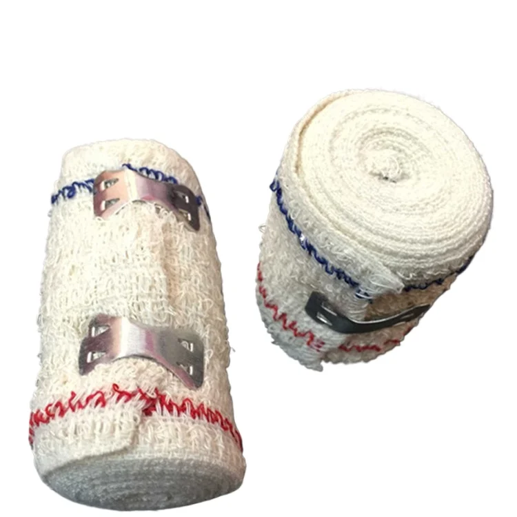 Red blue thread spandex wrinkle elastic bandage emergency training bandage self-adhesive bandage reusable first aid kit