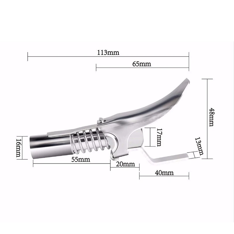 Grease Coupler Heavy-Duty Quick Release Grease Gun Coupler10000PSI Two Press Easy to Push Accessories Fitting Adapter 1 Pc