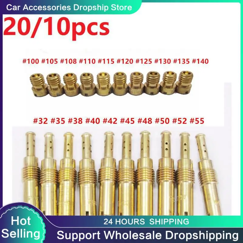 10pcs Carburetor Main Jet Set 32-140 M5 8mm For 150cc And 125cc GY6 Carburetors Carburetor Injector Nozzle Motorcycle Accessory