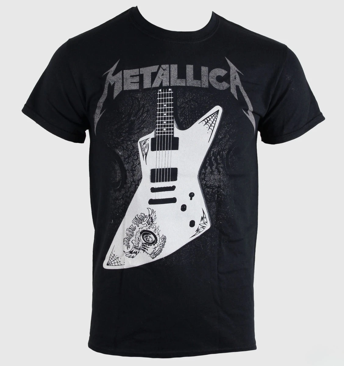 Camiseta con estampado de guitarra de Metallica - Papa Het - Camiseta informal estilo street para fanáticos de la banda de heavy metal - Apta para hombres y mujeres