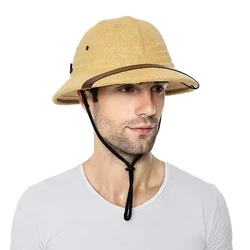 Sombrero del Ejército de la guerra de Vietnam para hombres y mujeres, sombrero de paja de explorador británico, sombreros de Sol de cubo de verano, gorra de minería de jungla Unisex