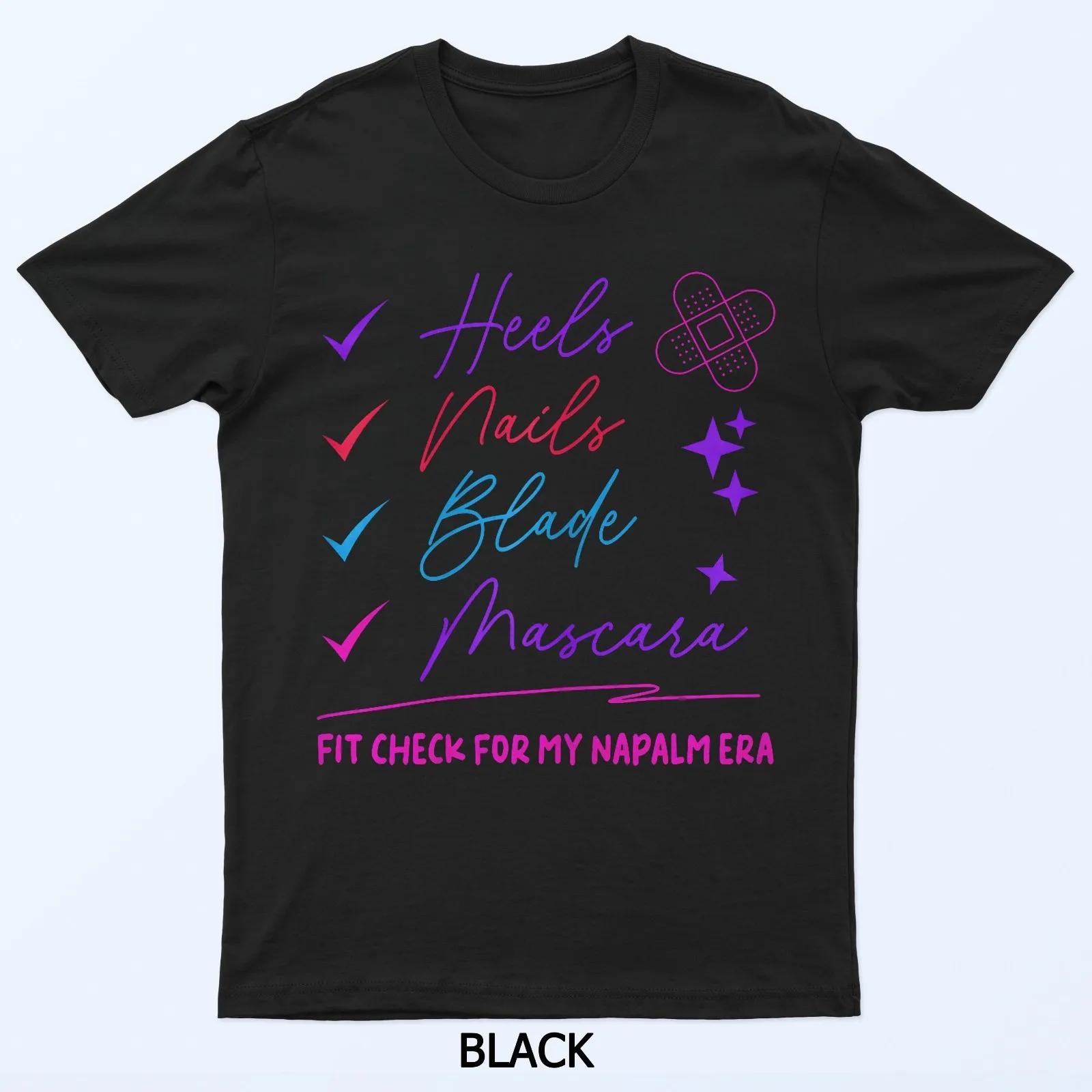 Heels Nails Blade Mascara Fit Check For My Napalm Era T-Shirt