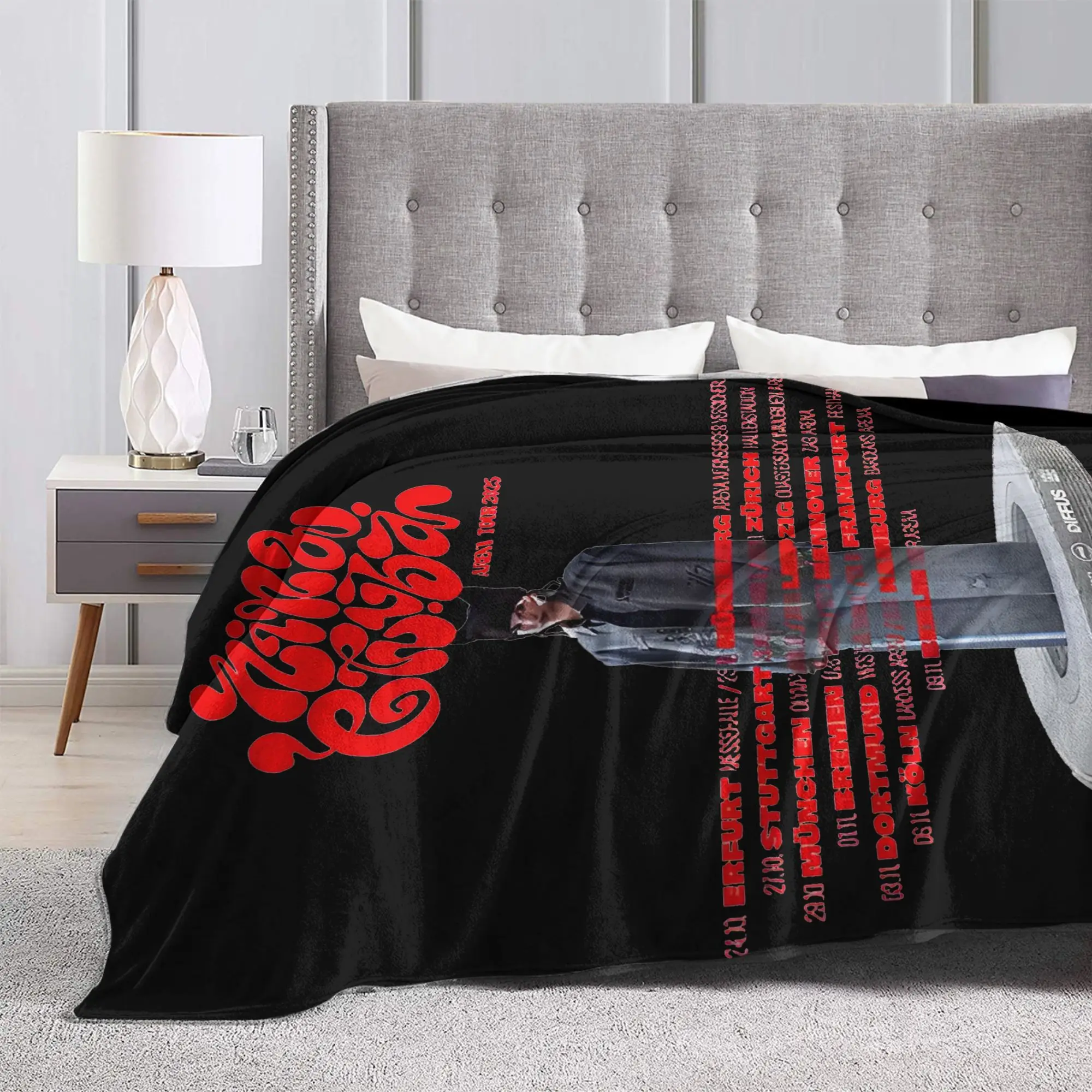 سوبر الدافئة بطانية صبي فتاة الزخرفية نينا تشوبا الموسيقى المغني رمي بطانية الفانيلا المفرش في الهواء الطلق الشارع أريكة غطاء سرير