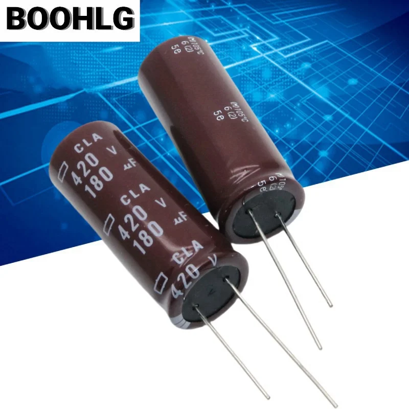 2PCS 180UF 420V Black Diamond Capacitor 420V 180UF 18X45 CLA Replace 400V 180UF