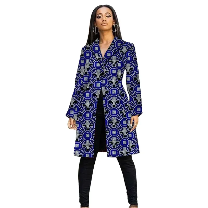 African Clothes for Women Print Coats Dashiki Outwear Ankara Jacket with Lining Bazin Riche Plus Size Wax Batik Attire