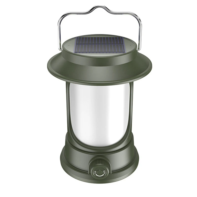 

AA79 New LED Rechargeable Camping Lantern, Rotary Dimming Solar Lantern, Light Weight Camping Lanterns For Power Outages, Home