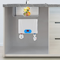 5.5KW Tankless Water Heater, Instant Hot Water Waterproof, Touches Control Panel LED Display, for Kitchen Sink