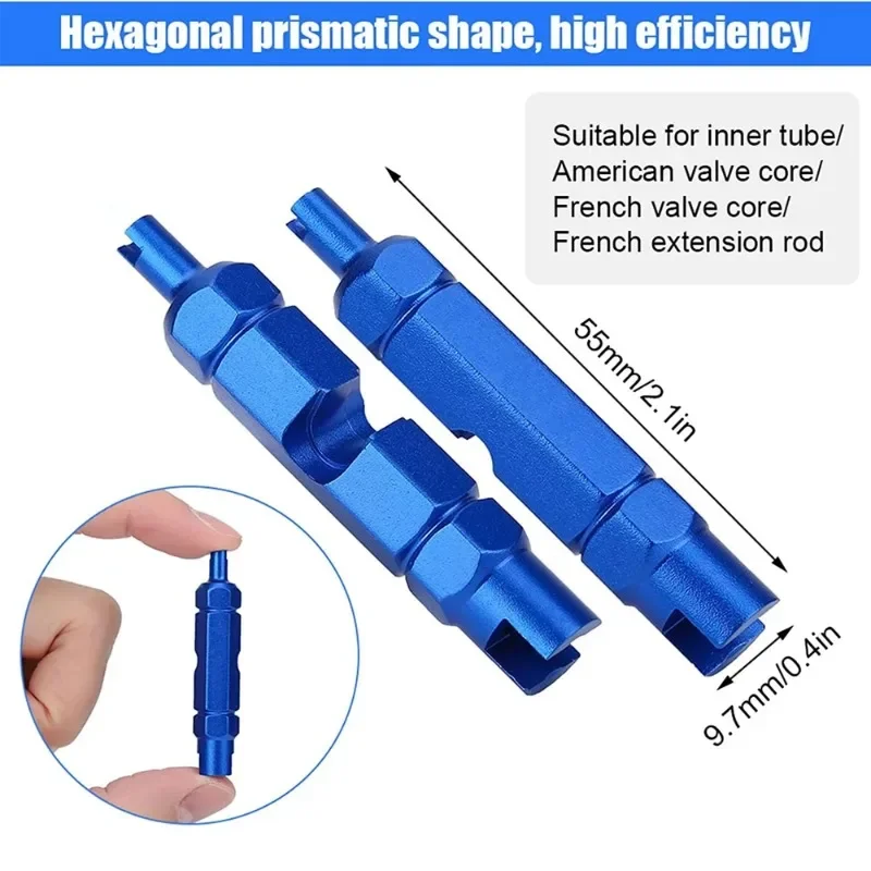 1Pcs Valve Core Remover Tool for Presta, Schrader, Valve Extender Tire Repair, Wrench for Bike, Car, Bicycle, Motorcycle Tyre