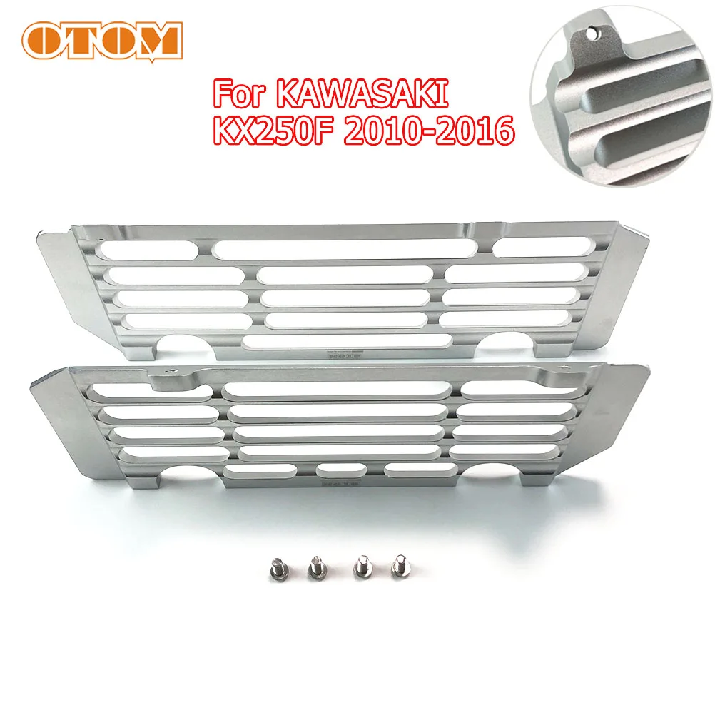 OTOM Motorcycle Radiator Guard For KAWASAKI KX250F 2010-2016 Grille Anti-drop Radiator Bracket Protection Shield
