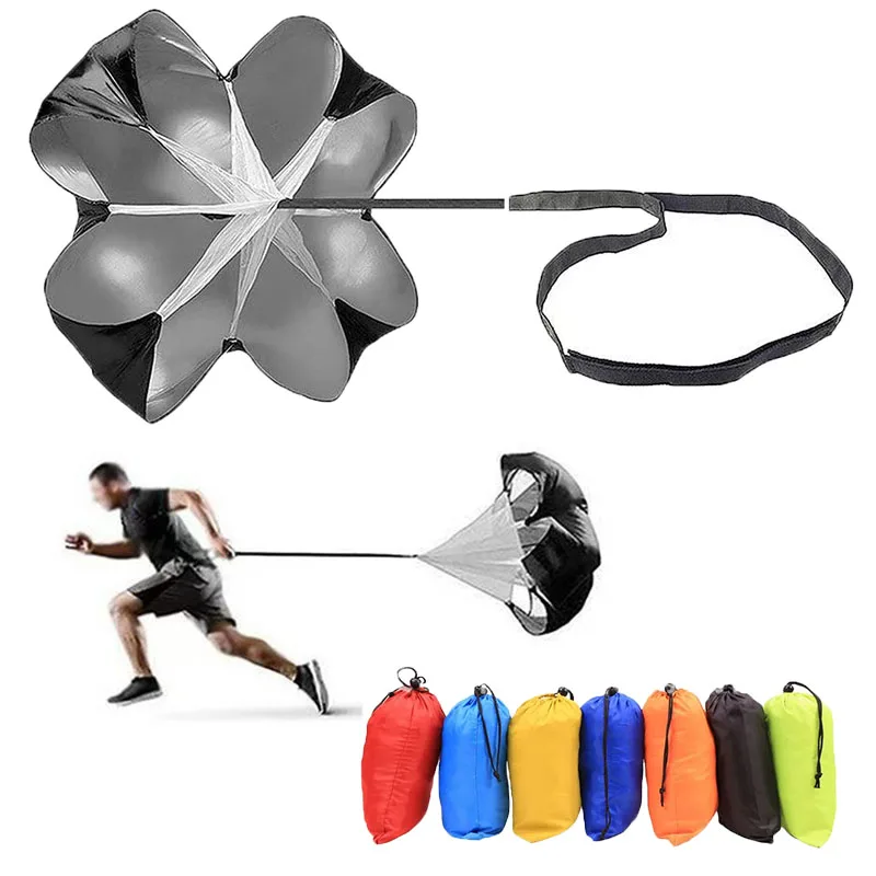 Adjustable Speed Parachute Agility Training Umbrella Football Soccer Trainer Aid Equipment Resistance Fitness Running Chute Tool