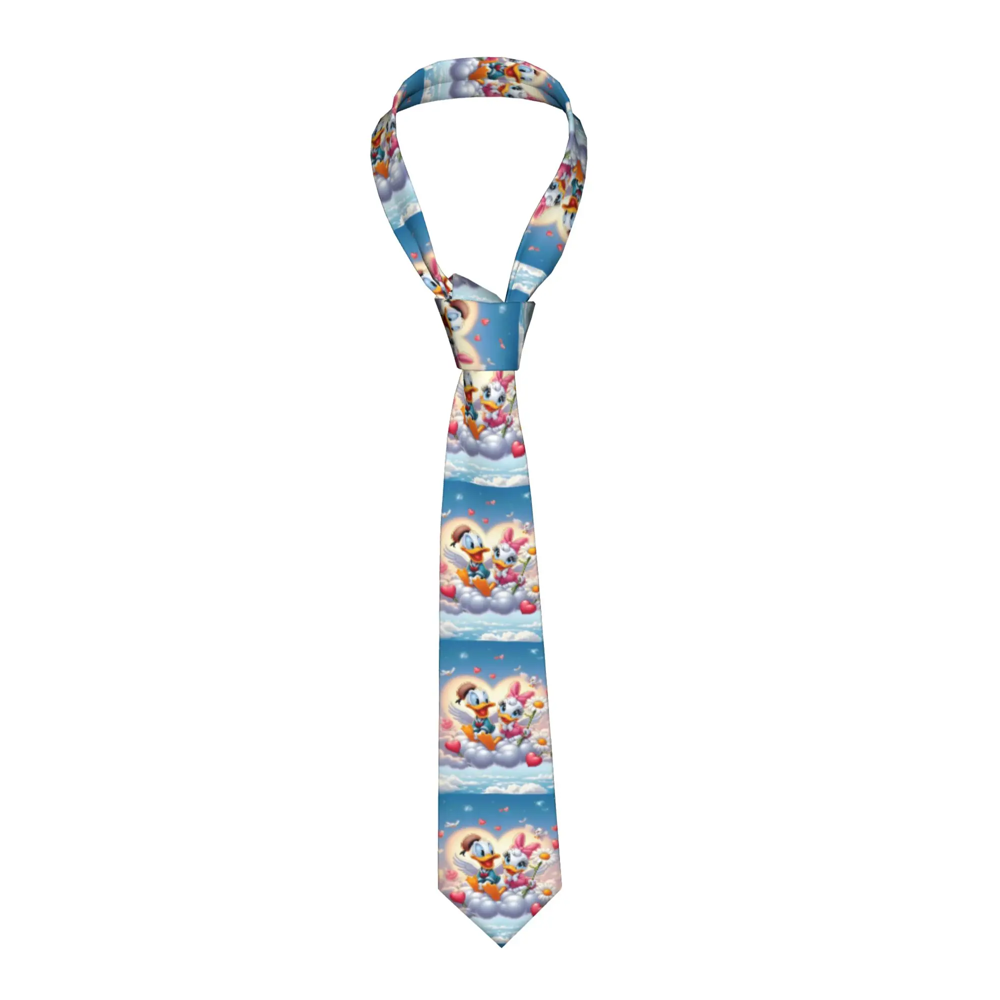 

Классический шелковый галстук с Дональдом Даком в стиле аниме для мужчин, милый мультяшный дизайн, для офиса