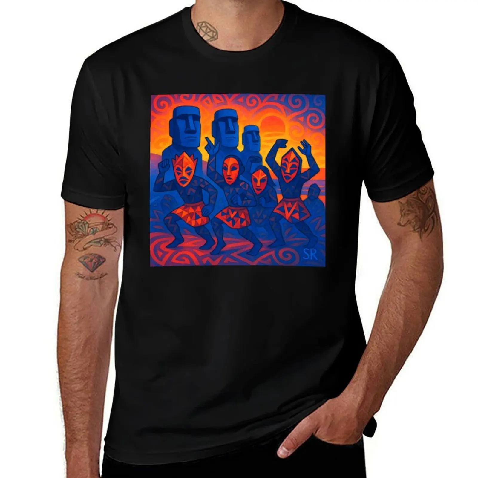 

ceremony on Rapa Nui T-Shirt plain Luxury man anime figures rapper graphic tees Men's t-shirt