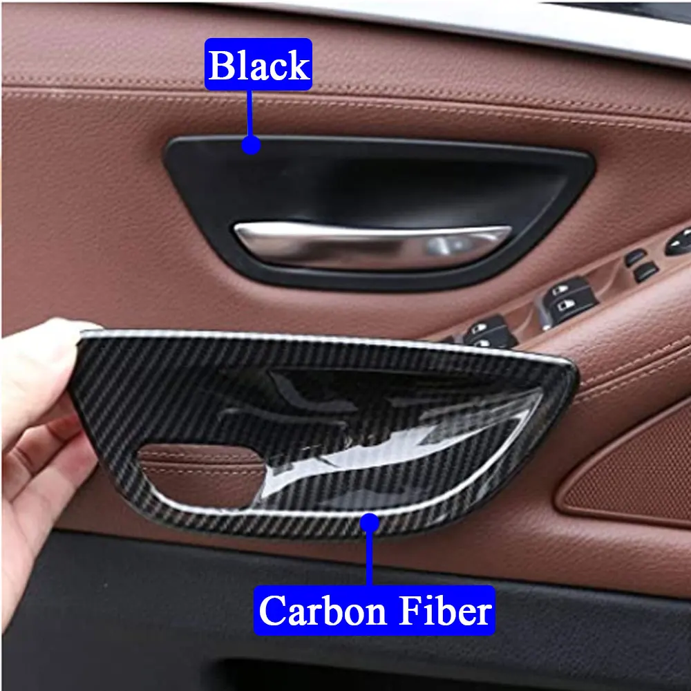 2PCS/4PCS Interior Left Right Door Opening Handle Bowl Cover Panel Trim For BMW 5 Series F10 F11 2010 2011 2012 2013 2014 2015