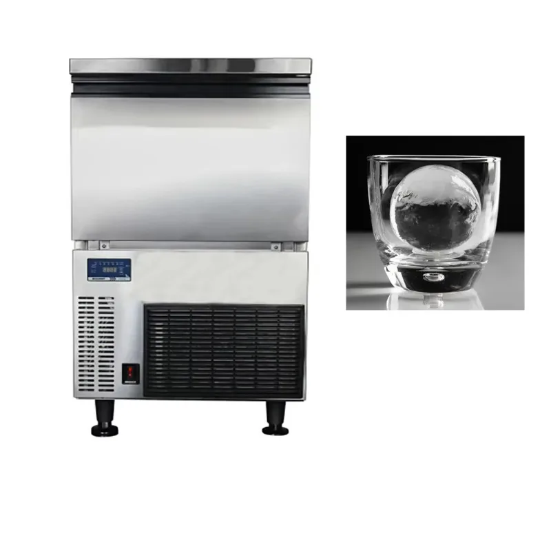 30kg Ice Sphere Maker Gourmet Round Ice Ball Machine Clear Ice Maker for Cocktail Bar Use