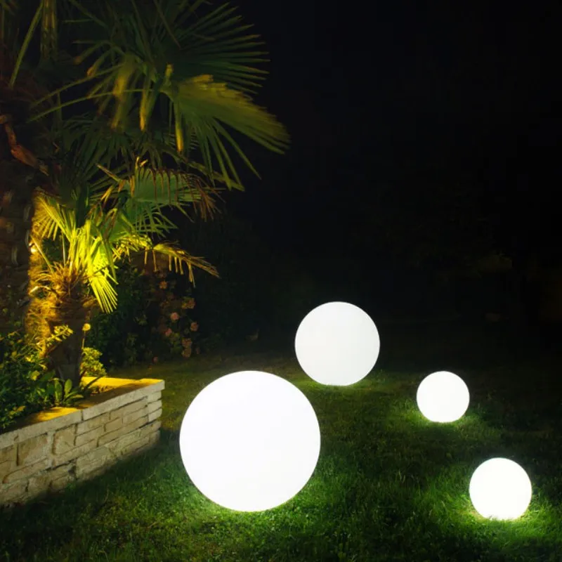 Outdoor LED Garden Ball Lights Remote Control Floor Street Lawn Lamp Pool Wedding Party Holiday Home Decor Lightings Waterproof