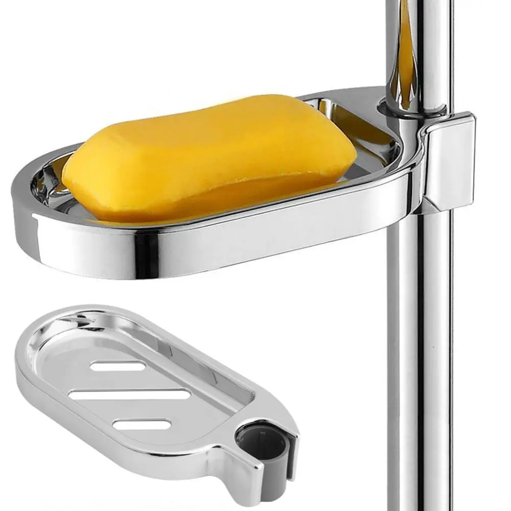 

Rail Adjustable Shower Rod Slide Soap Pallet Soap Holder Soap Box Soap Dish