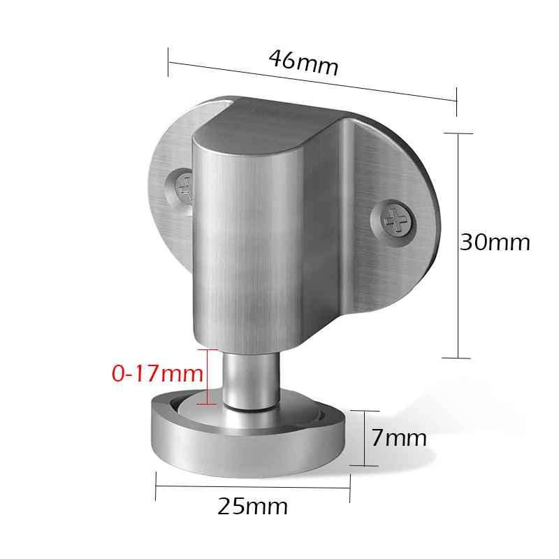 KAK Adjustable Magnetic Door Stopper Nail-free Zinc Alloy Hidden Door Holder Floor Mounted Door Stop Wind-proof Door Hardware