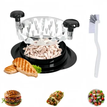 청소 브러시 포함 닭 분쇄기 도구, 플라스틱 수동 고기 분쇄기, 당기기, 쇠고기, 가정 주방용 