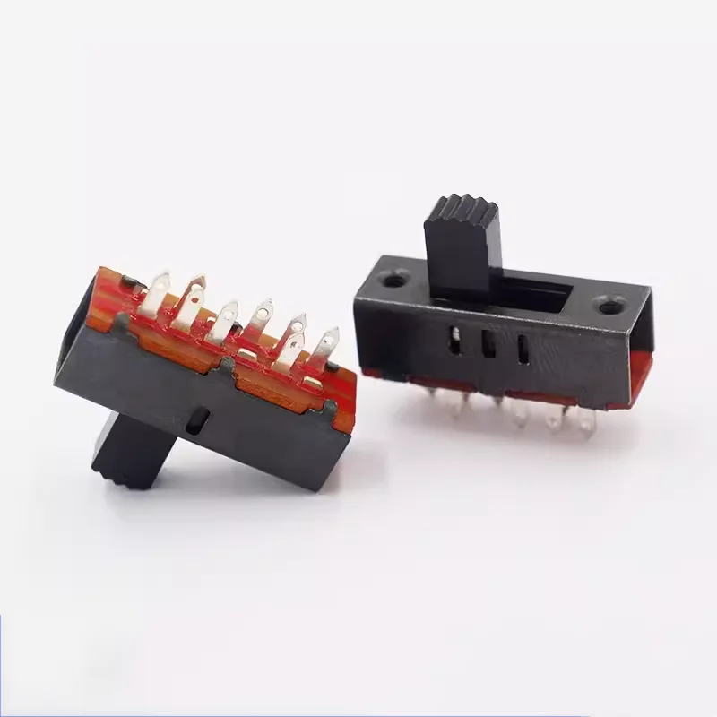 Three-speed 8-pin vertical high-current sliding switch Audio power amplifier power switch SS-23F02 Three-speed toggle switch