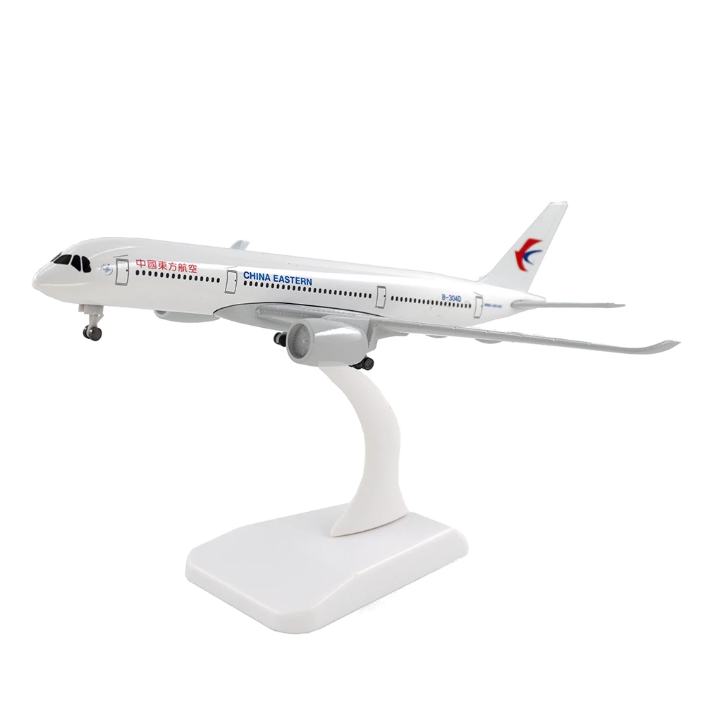 Imagem -03 - China Eastern Airlines Airbus A350 Aeronaves com Landing Gear Modelo de Avião de Liga Coleção Presente Crianças Decoração 20cm