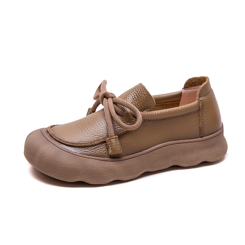 AIYUQI 2025 Nieuwe vrouwen Loafers antislip slip-on casual schoenen Vrouwen schoenen Grote maat platte Lederen vrouwelijke sneakers