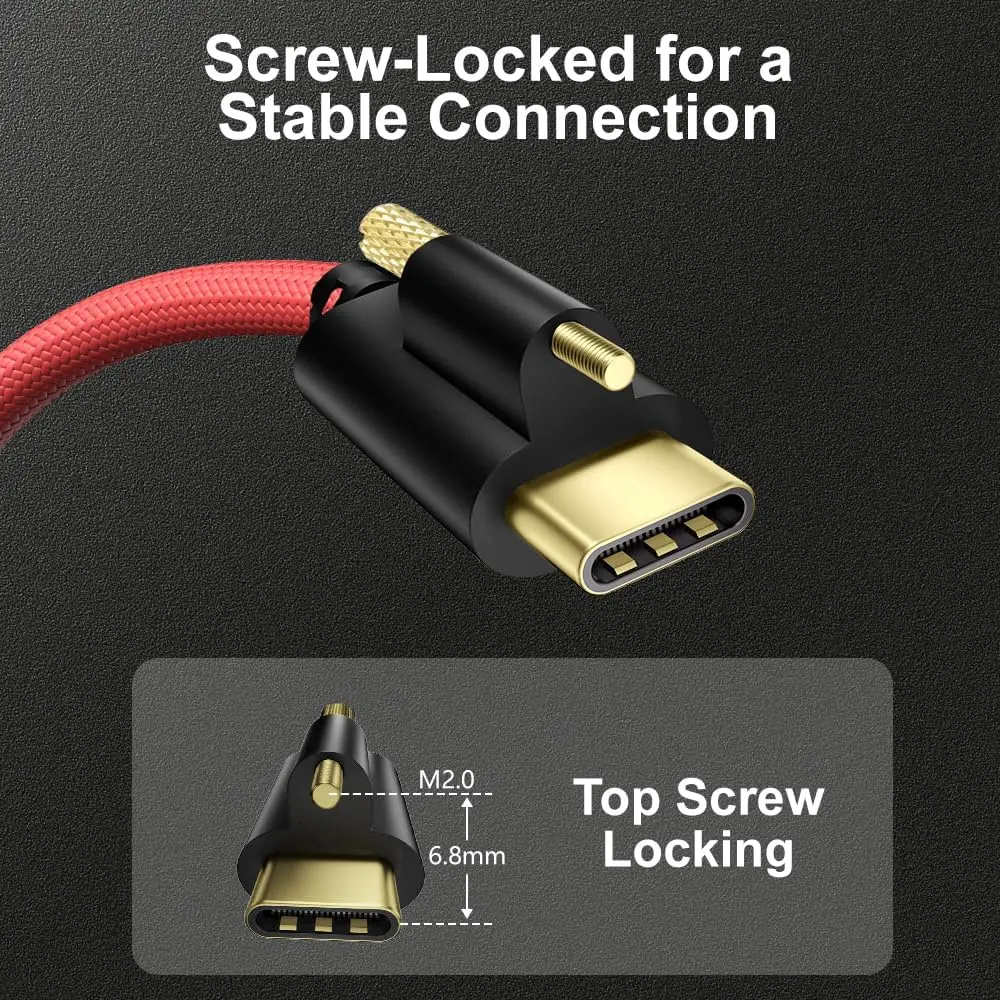 Cable USB-C a USB-C 3.2 Ultraflexible Rojo 3.3 pies - usage example