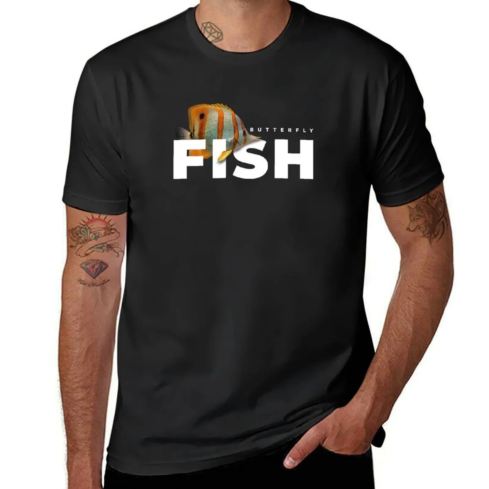 Butterfly Fish Marine Aquarium T-Shirt blacks tees summer tops mens funny t shirts