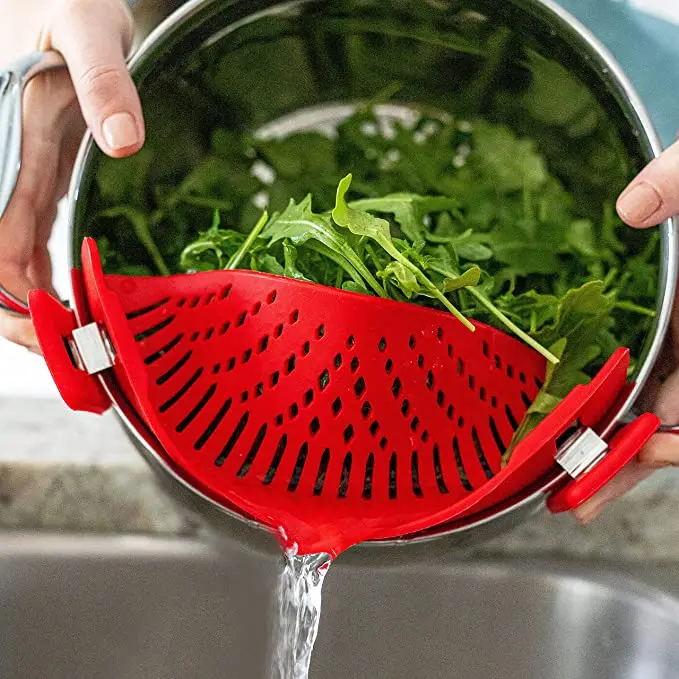 Kitchen silicone leak-proof surface Fruit and vegetable filtration Water drainage leak-proof baffle Pot silicone filter
