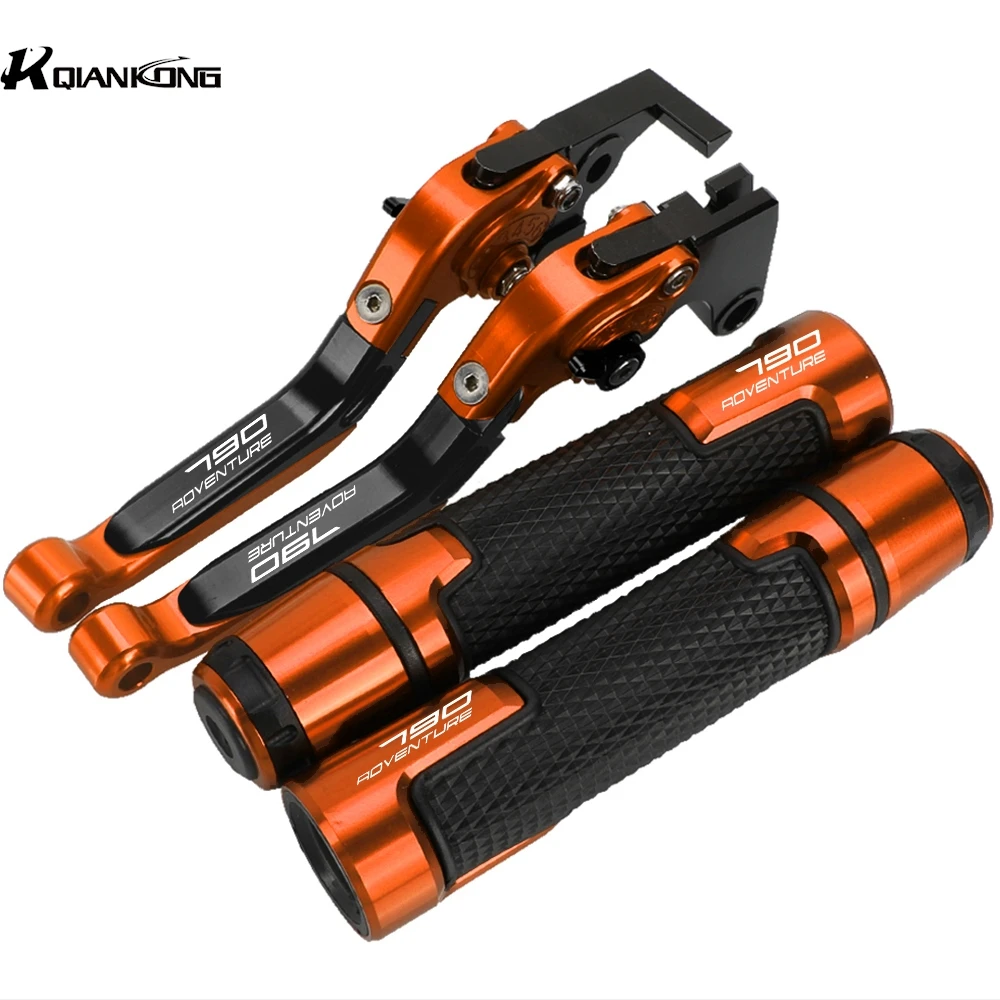

Motorcycle Aluminum Accessories Adjustable Brake Clutch Levers Handle bar Grips FOR 790ADVENTURE 790 ADVENTURE 2017-2019 2018
