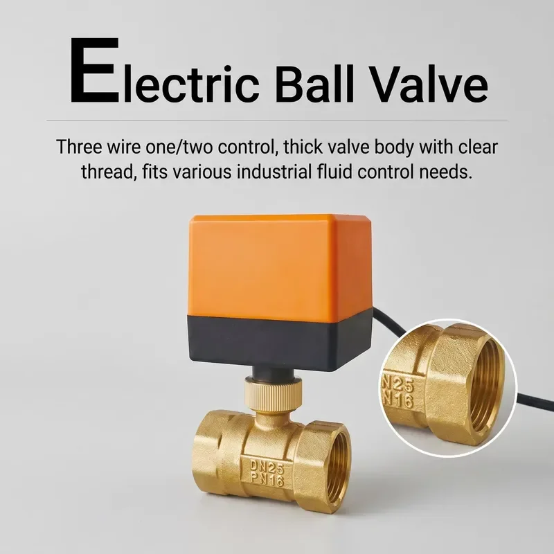 Factory Wholesale OEM Normally Closed Electric Ball Valve Stainless Steel Ball Core CE Certified for Water Oil