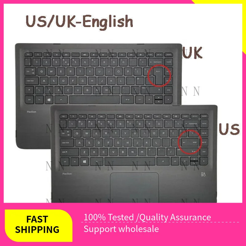 

Подставка для рук YUZG с клавиатурой и сенсорной панелью США для HP Pavilion X360 13-S Series 809829-001