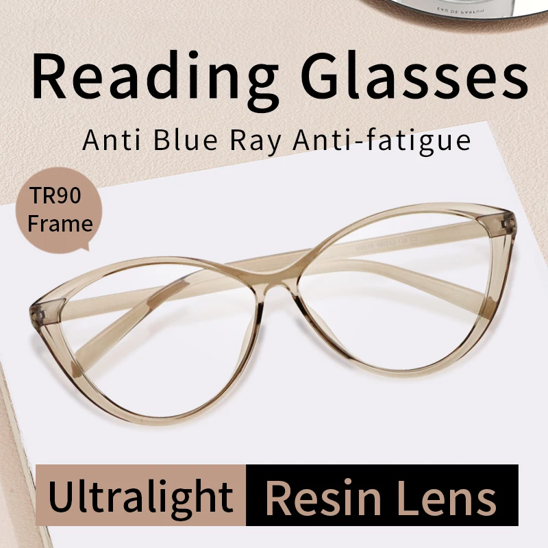 Cat Eye Reading Glasses for Women to Look Stylish, Fashionable with High Vision - Comfortable for All Face Shape Women