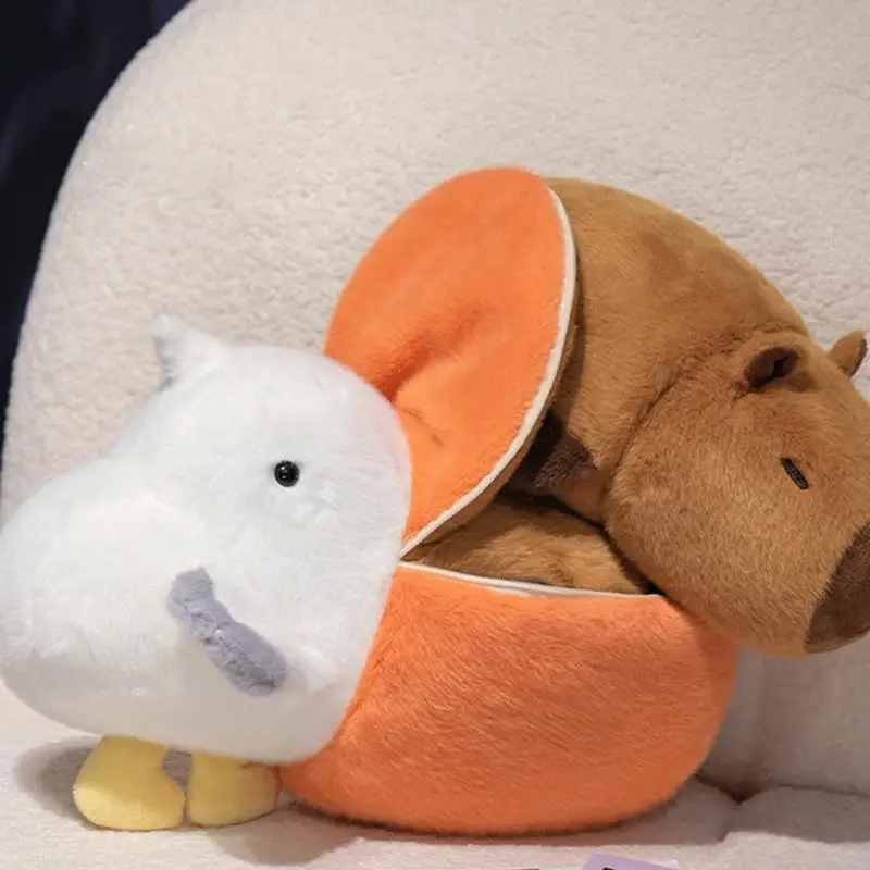 ตุ๊กตา Capybara Capybara ตุ๊กตานุ่ม Double-Sided Transformation 9.8 นิ้ว KidsPlush ของเล่นหมอนสําหรับวันเกิดวันเด็ก