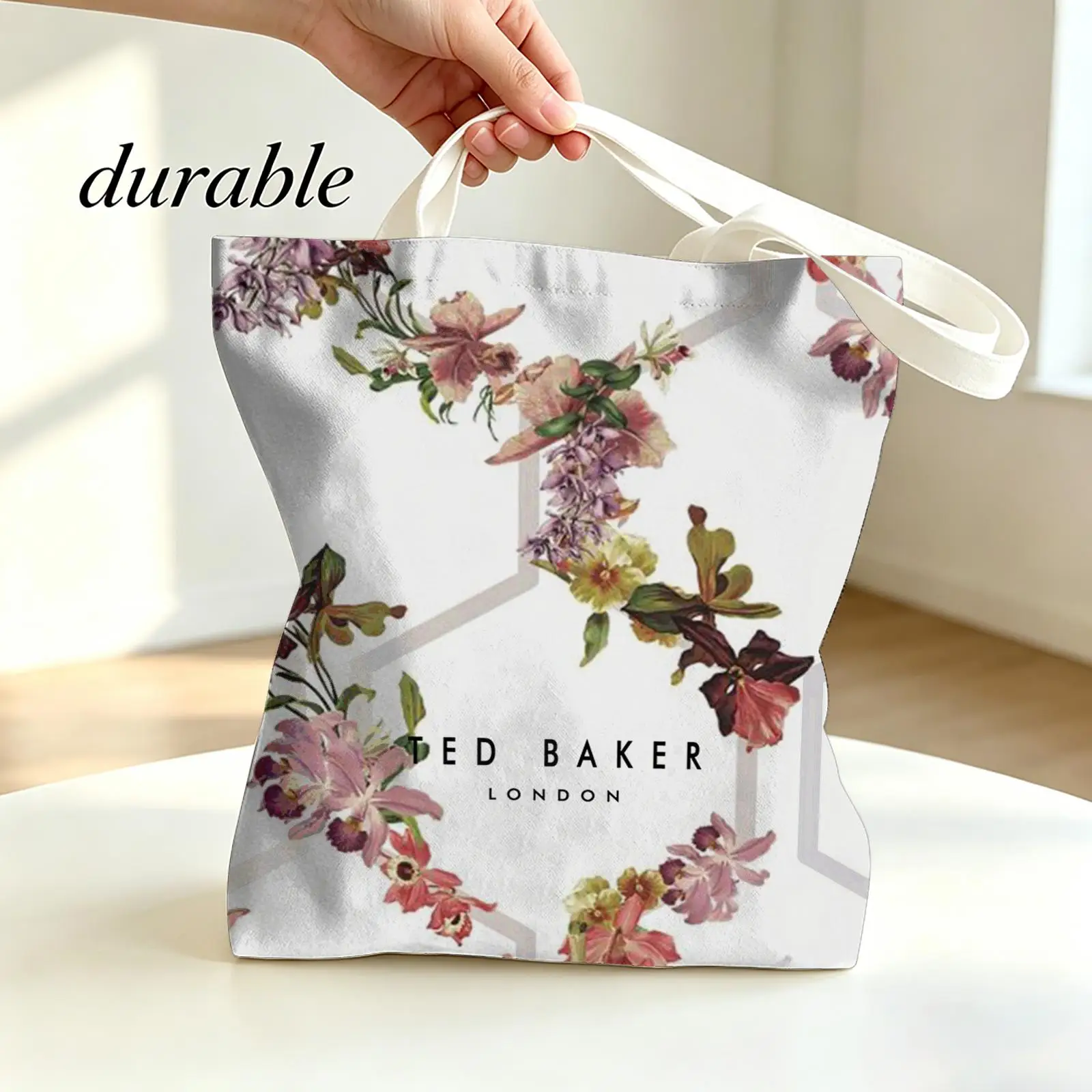 Fashion T-TED B-BAKERs Storage Bags Canvas Tote Bag Double-Sided Print Lightweight Shoulder Travel Beach Bag Gift Eco