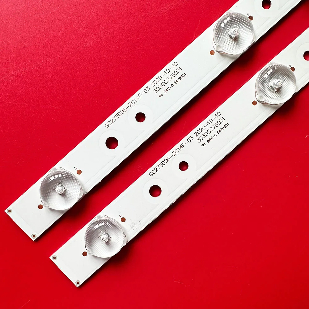 3/18PCS LED Backlight Bar For GC275D06-ZC14F-03 GC275D06-ZC21F-03 303GC275031 28PHF2056/T3 6Lamp 522MM