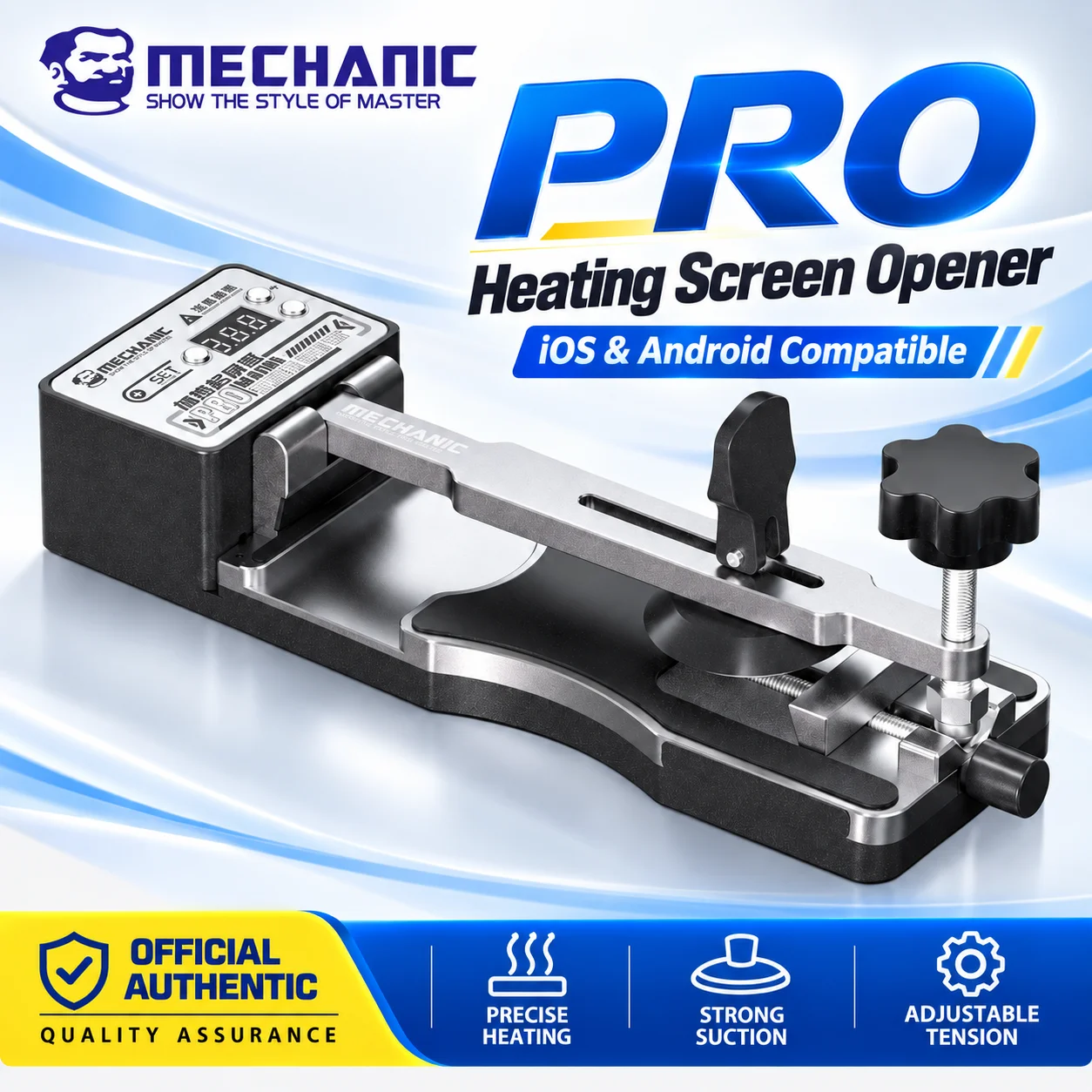 MECHANIC PRO 150W Heating Screen Opener Strong Suction Adjustable Pull Force for iPhone Android LCD Screen Removal Repair Tool