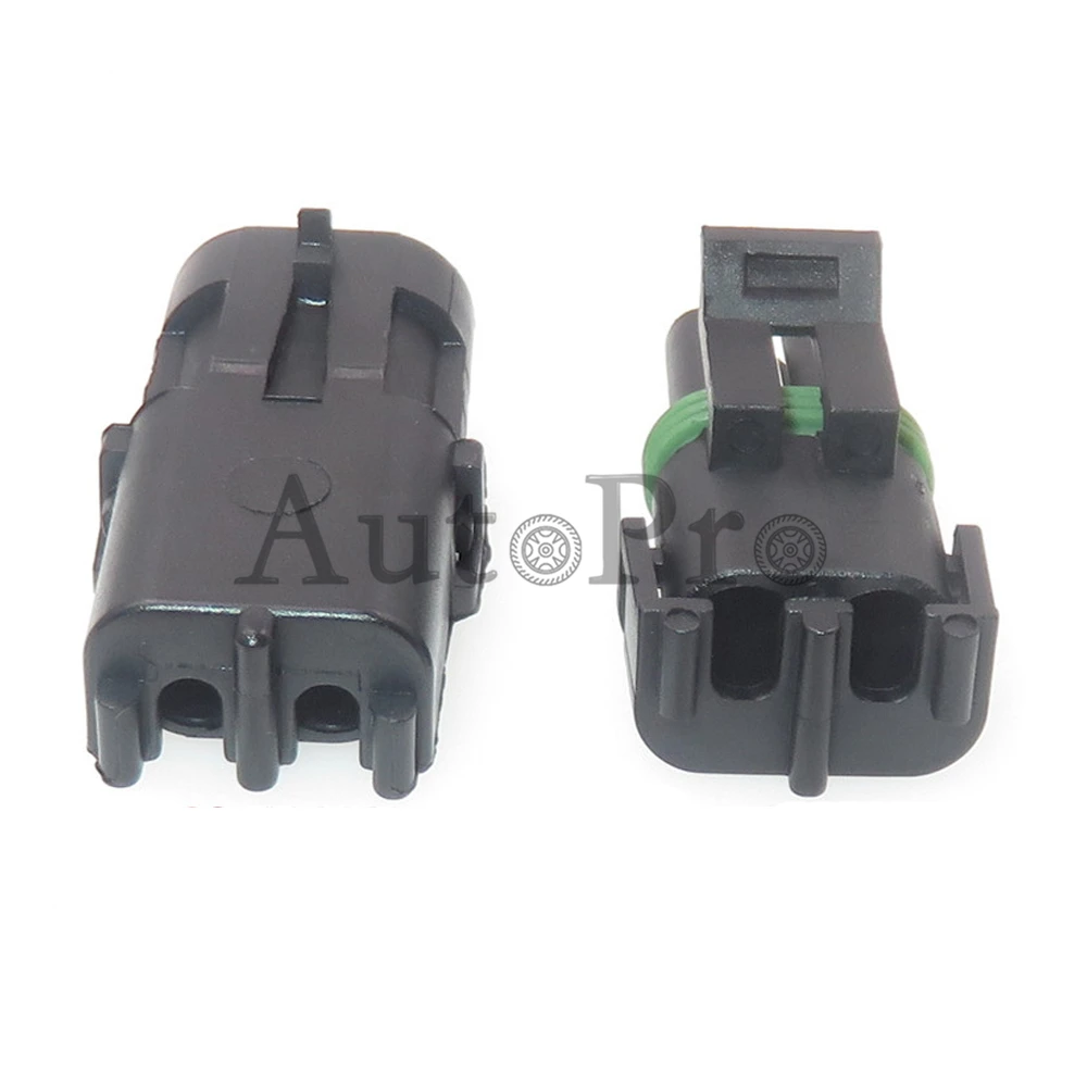 1 Set 2 Lubang Mobil Plastik Perumahan Tahan Air Adaptor 12015792 12010973 Mobil Kabel Harness Soket