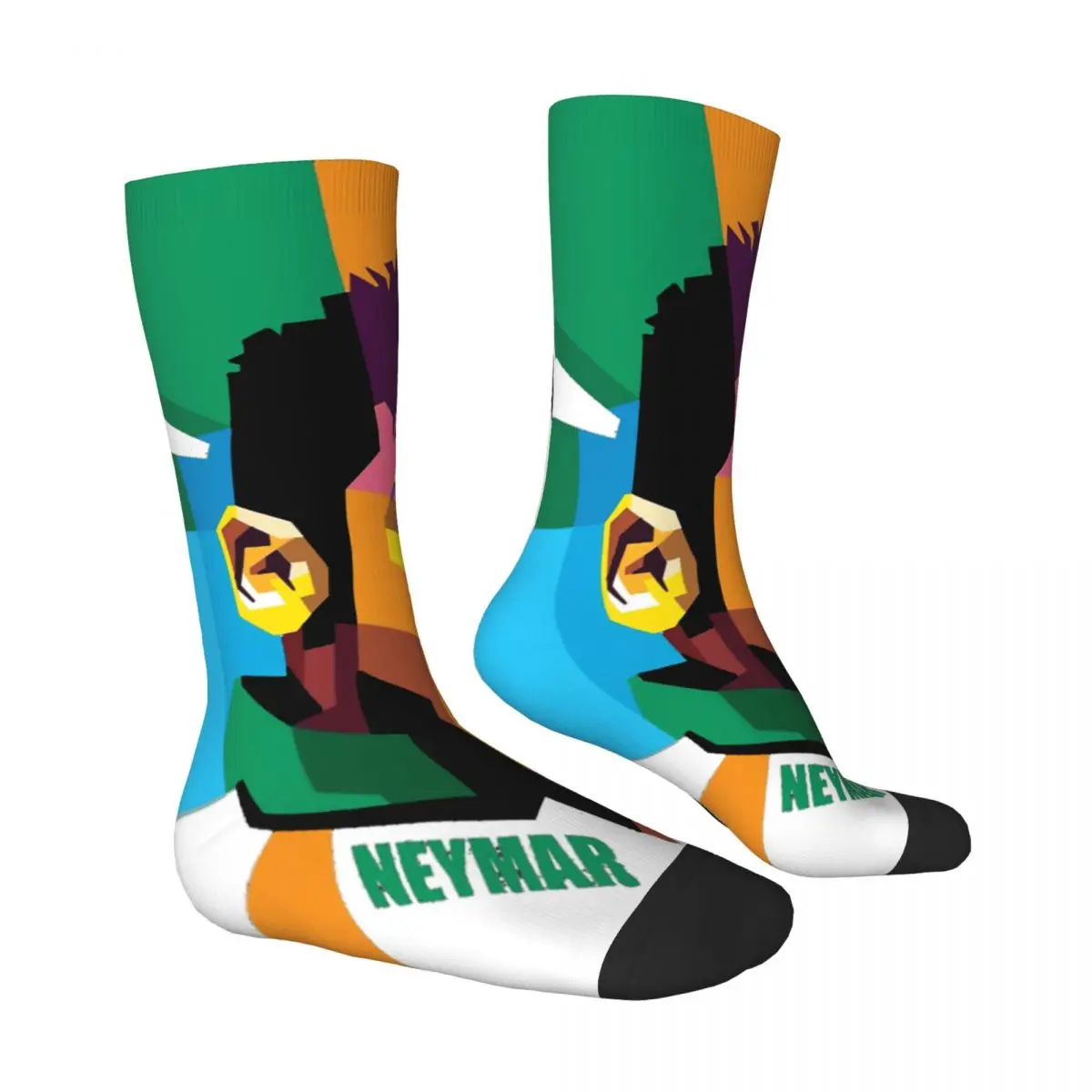 Neymar And Jr Brazil Celebrate Soccer Striker 35 Casual Graphic Field pack Humor Graphic Elastic Socks